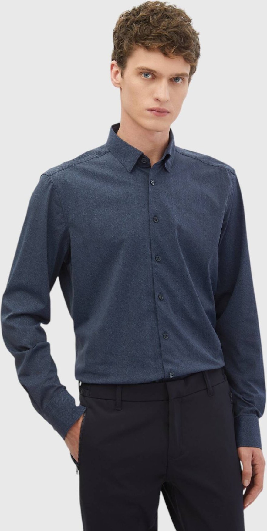 Bedrucktes Casual-Fit-Strick-Freizeithemd