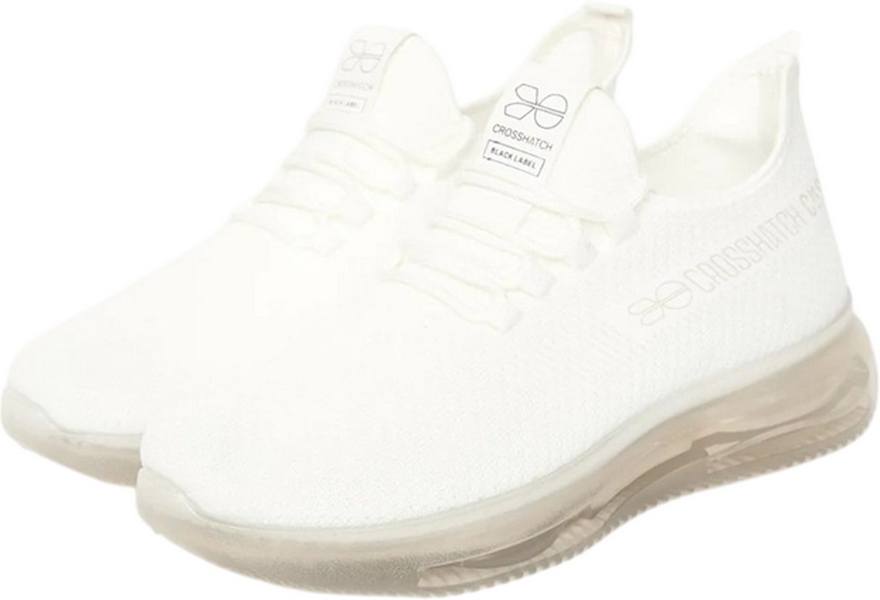 Crosshatch - "Matfen" Sneaker für Herren, Flyknit (Weiß)