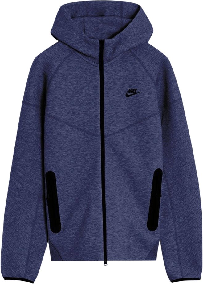 Nike - Marineblauer Kapuzenpullover Mit Reißverschluss