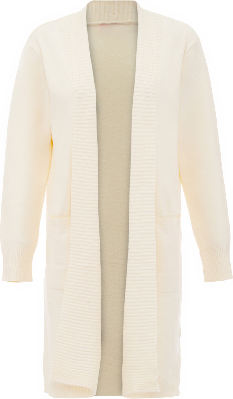 Dreimaster Strickjacke Frauen Wollweiß