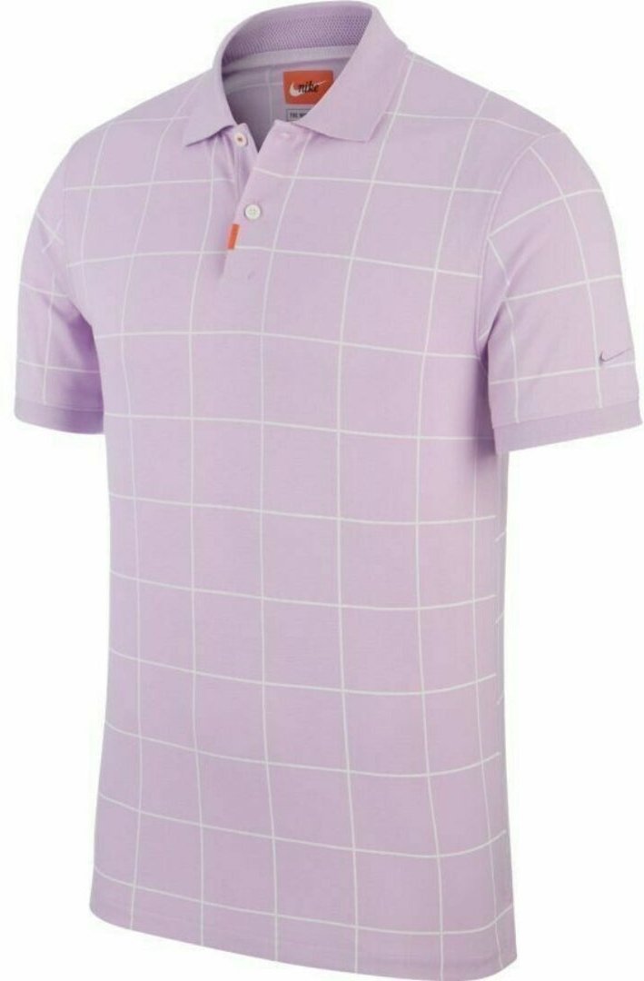 Nike Dri-Fit - Lila kariertes Poloshirt
