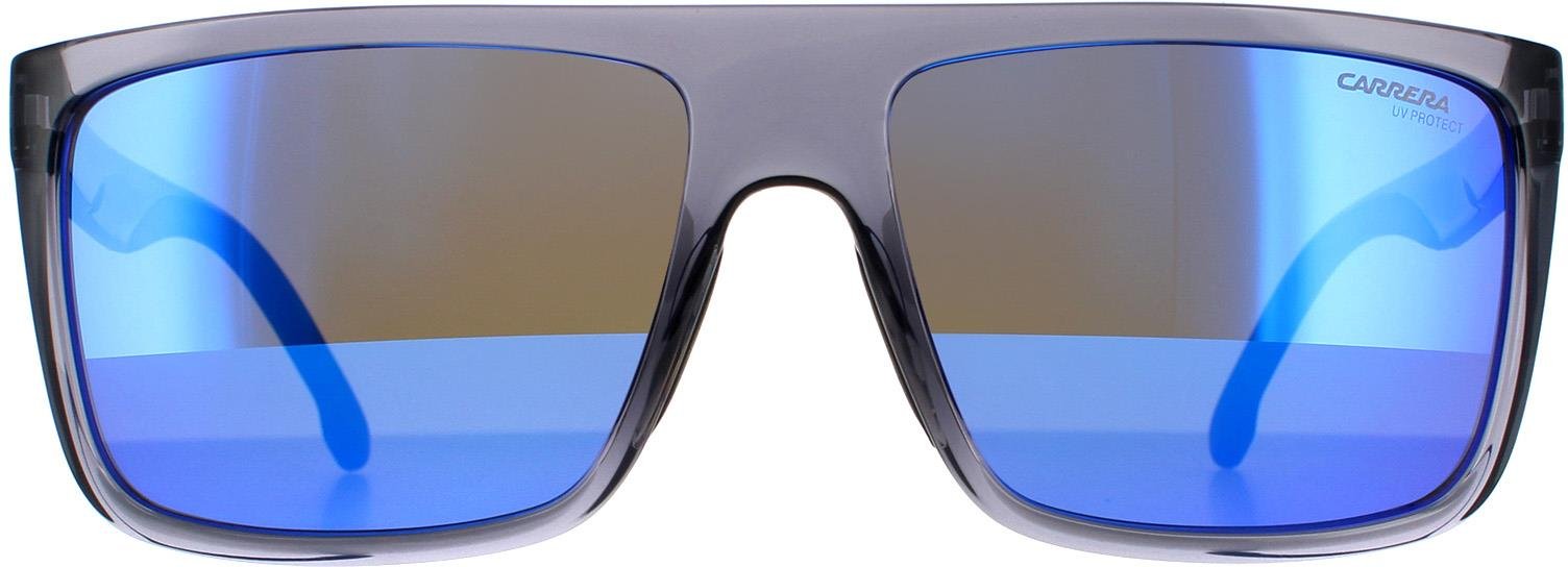 Carrera Rectangle Mens Grey Blue Mirror Sonnenbrille