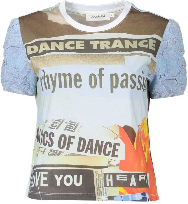 Desigual Azzurro Baumwoll Damen T-Shirt