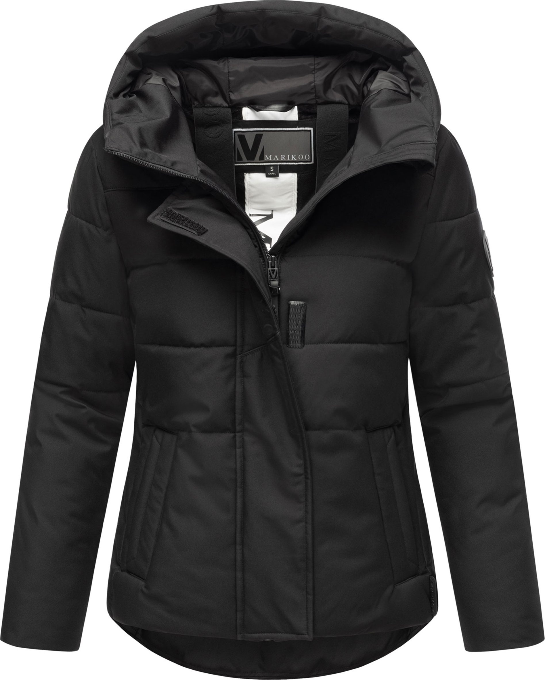 Marikoo Damen Steppjacke mit Teddy-Innenfutter & Kapuze – Elira