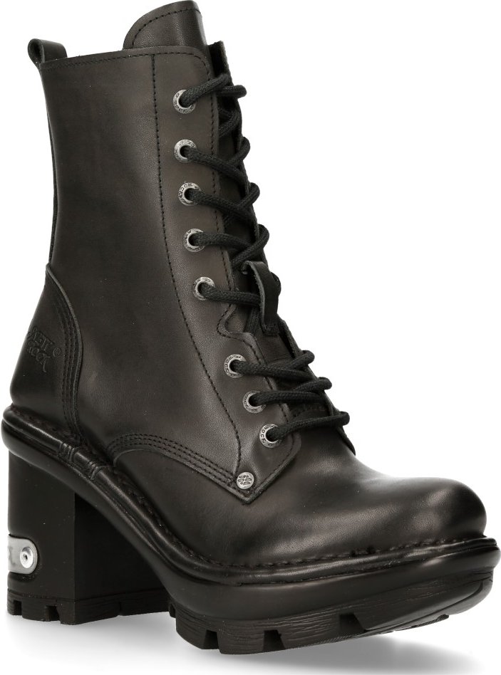 Thumbnail - New Rock Gothic Biker-Stiefel aus schwarzem Leder – NEOTYRE07X-S1