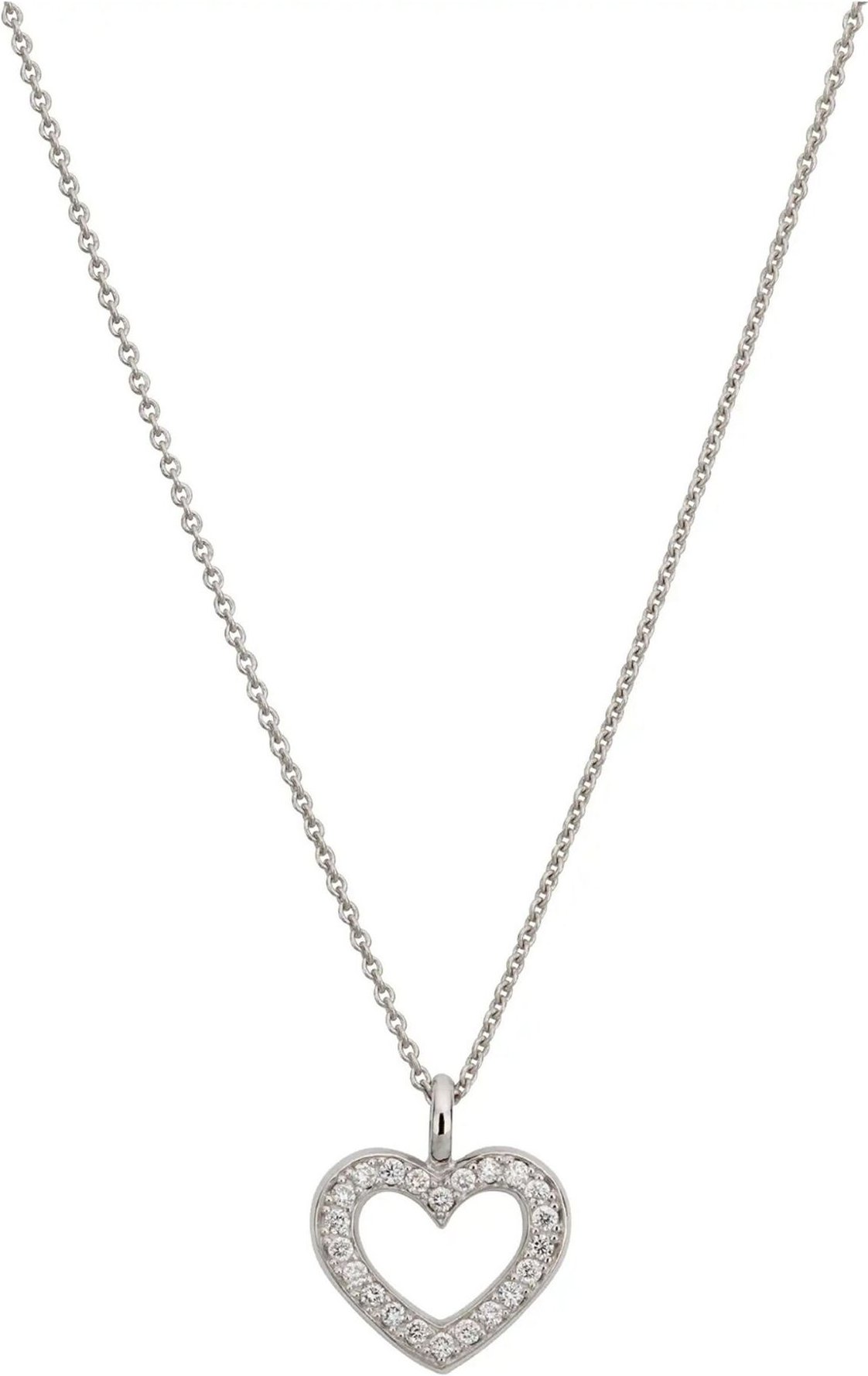 Lyomi Anhänger mit Kette 585/- Weißgold 22 synth. Diam. 0,18ct