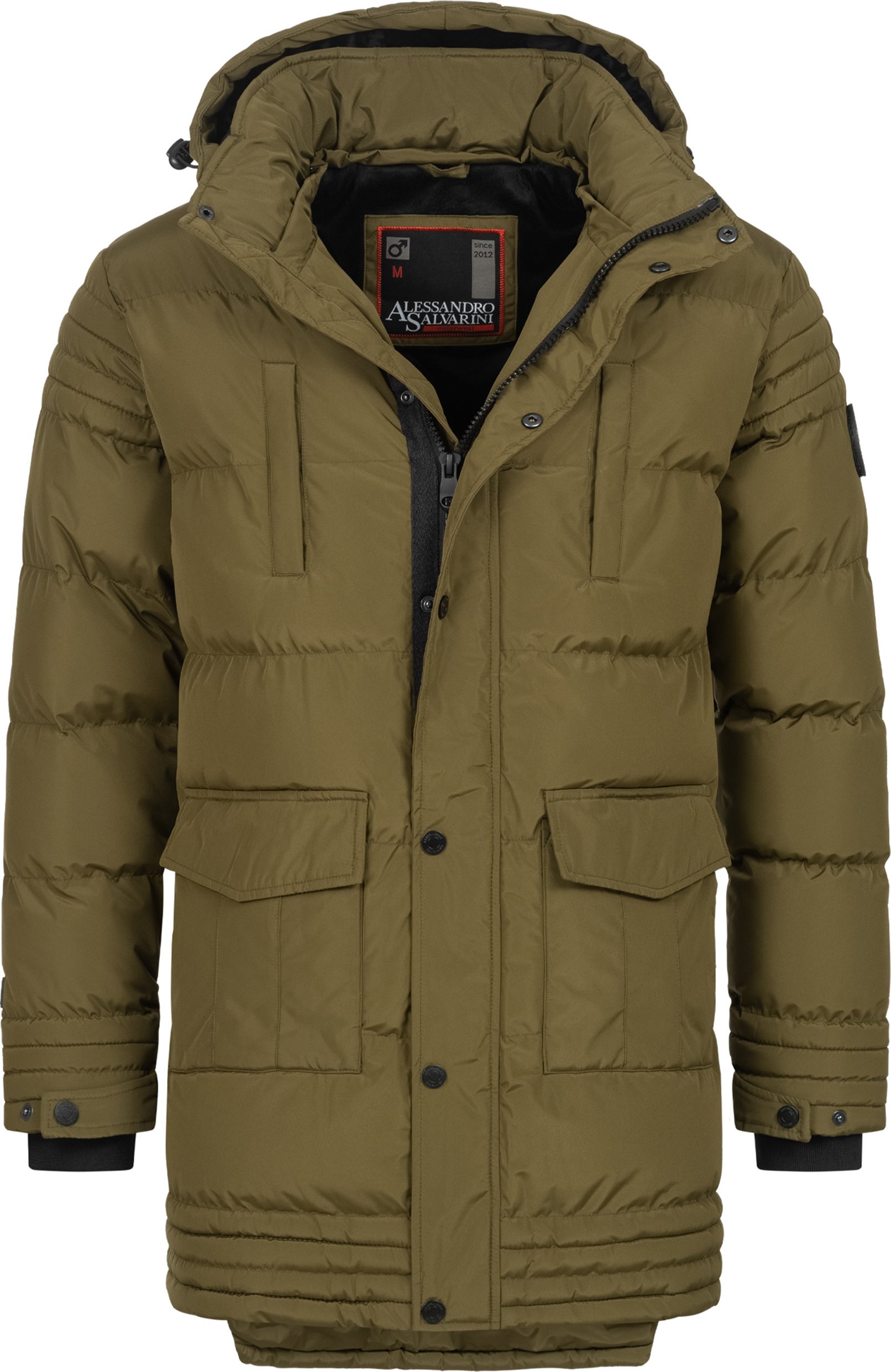 Alessandro Salvarini Herren Winterjacke AS285 mit Teddyfell & abnehmbarer Kapuze