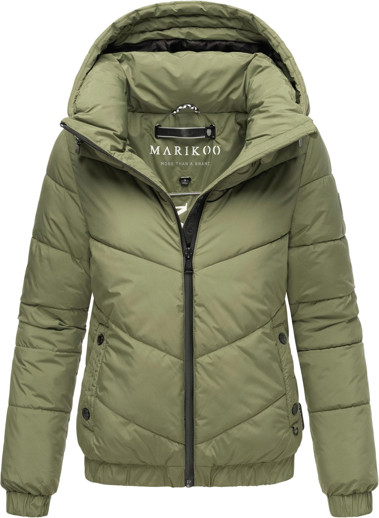 Marikoo Damen Winter Steppjacke mit Kapuze – Nayanaa