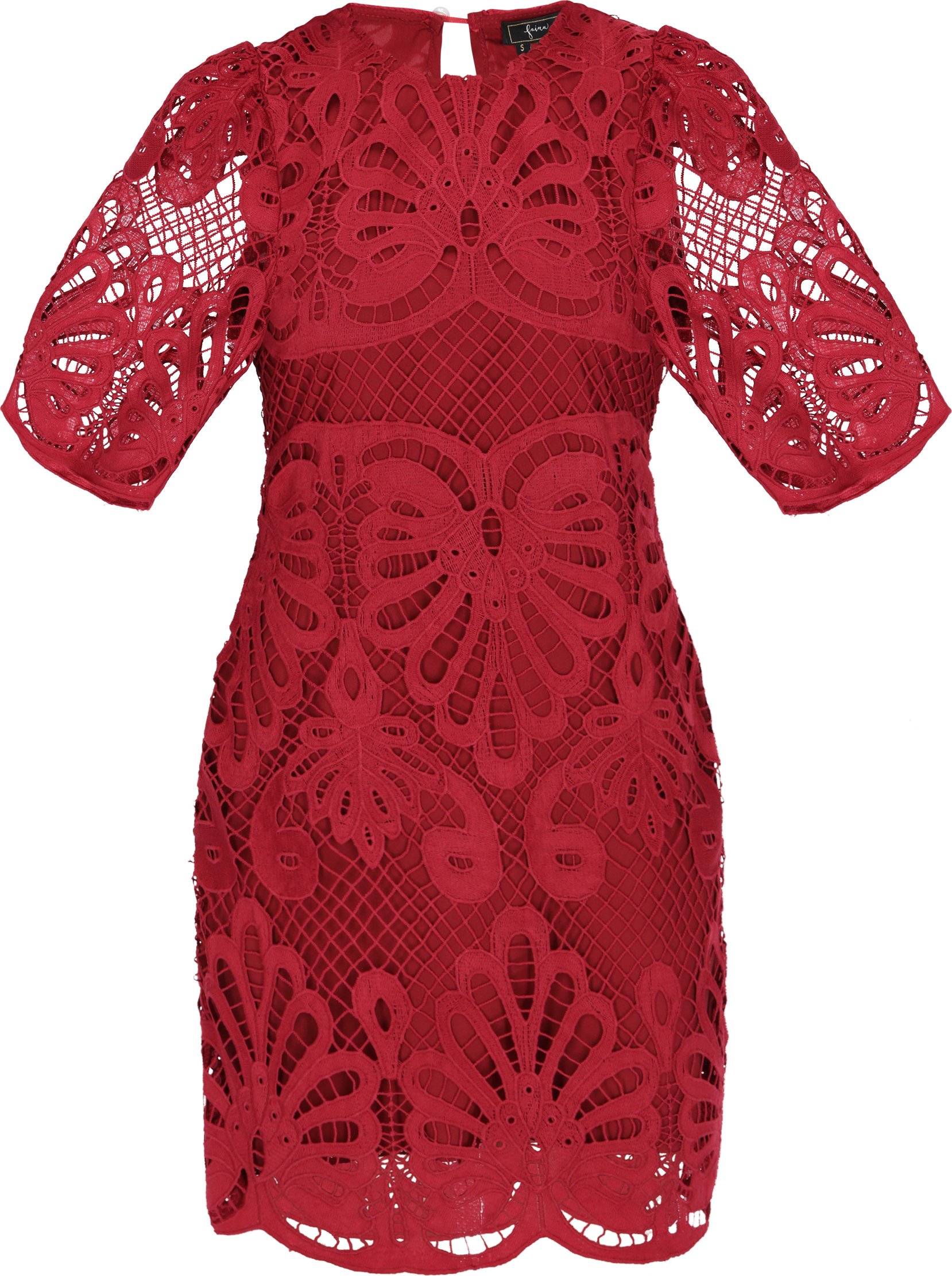 Faina Kleid Frauen Weinrot