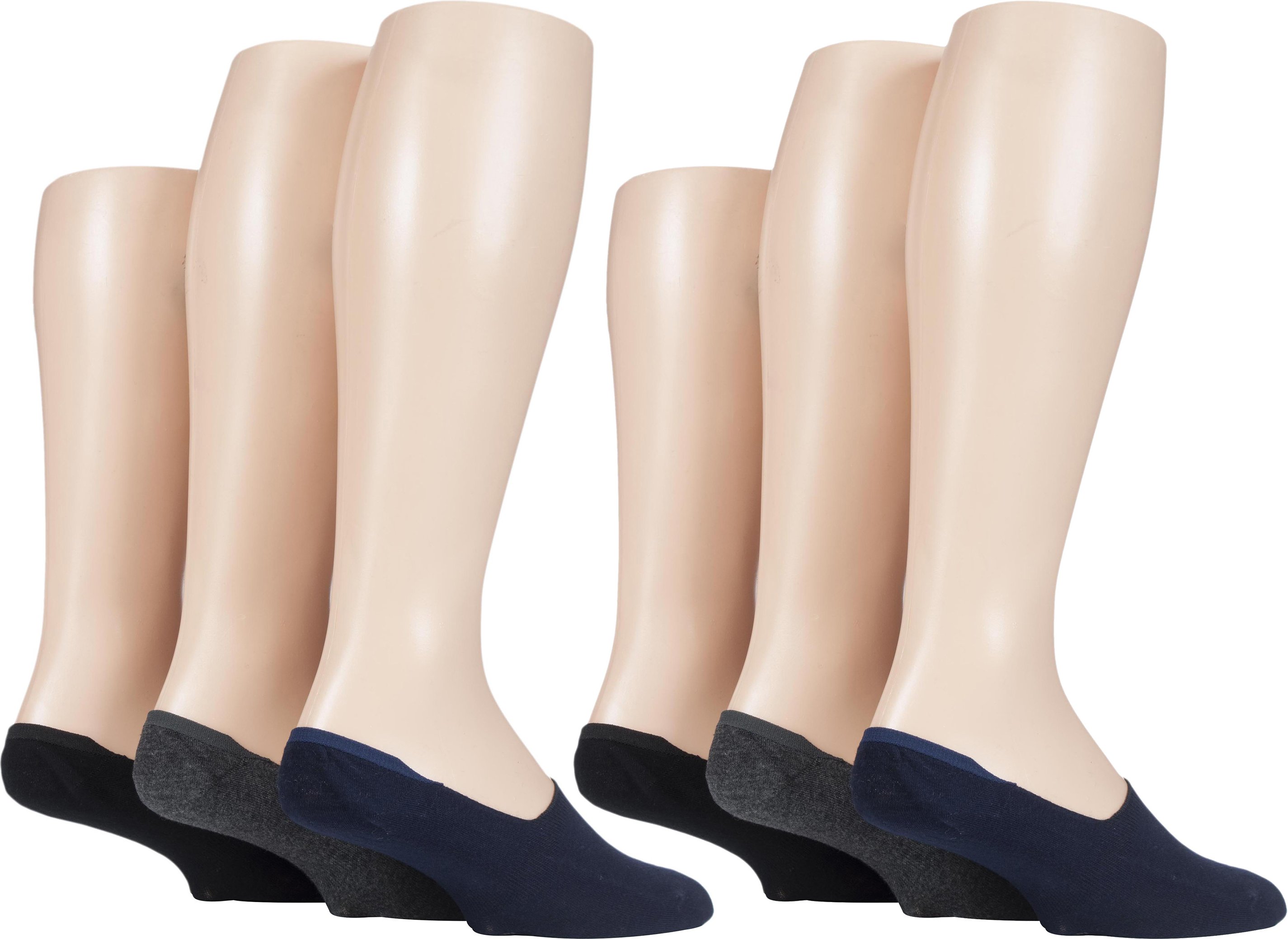 Gentle Grip - Mens 6 Pair Multipack Unsichtbare No Show Silikon Grip Soft Touch - BNG