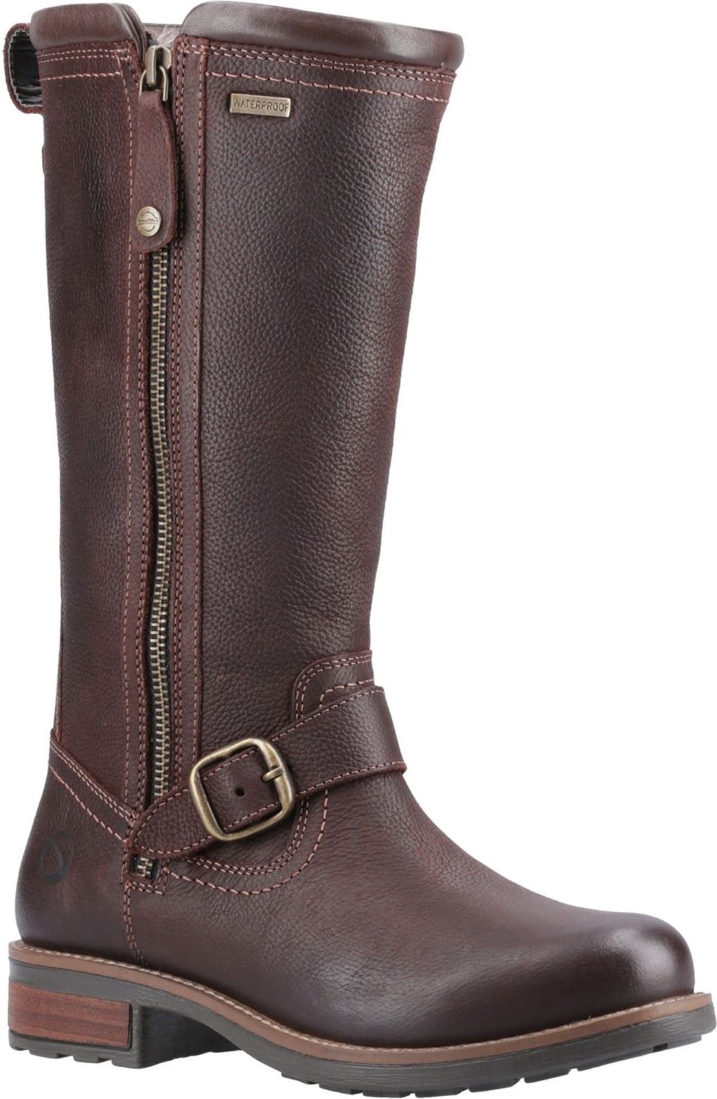 Cotswold Bourton Leder Damen Braune Stiefel