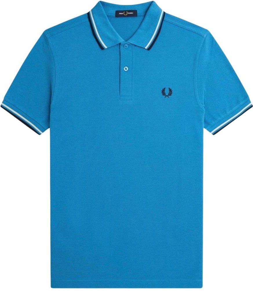 Fred Perry - Poloshirt für Herren (Weiß/Schwarz/Blau)