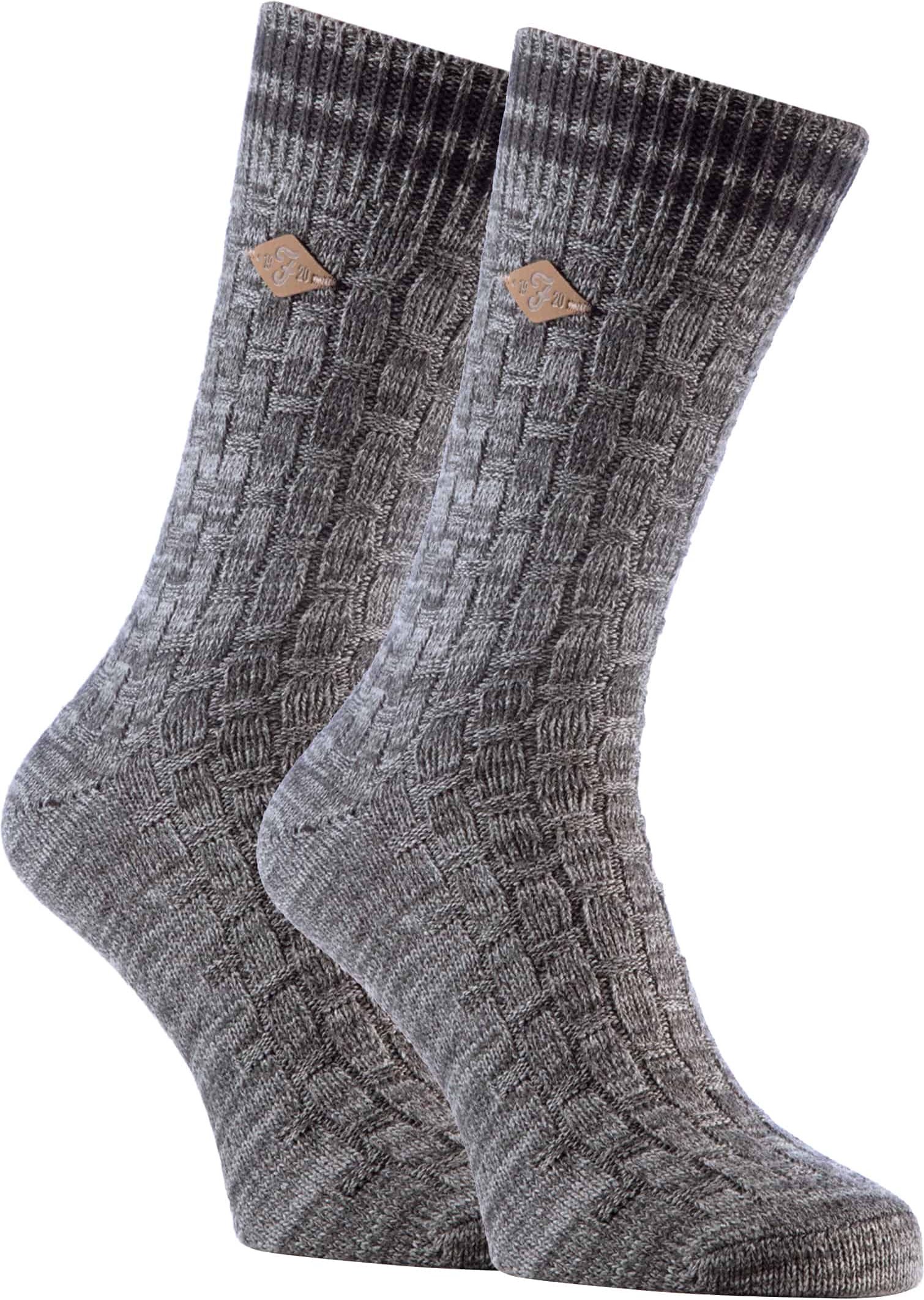 Thumbnail - 2 Pack Herren dicke Baumwolle klobig gestrickt formale Boot Socken