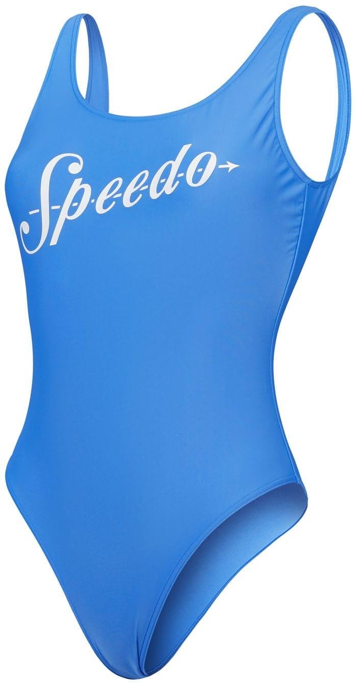 Speedo - Tiefer Rückenausschnitt Badeanzug für Damen (Blau)