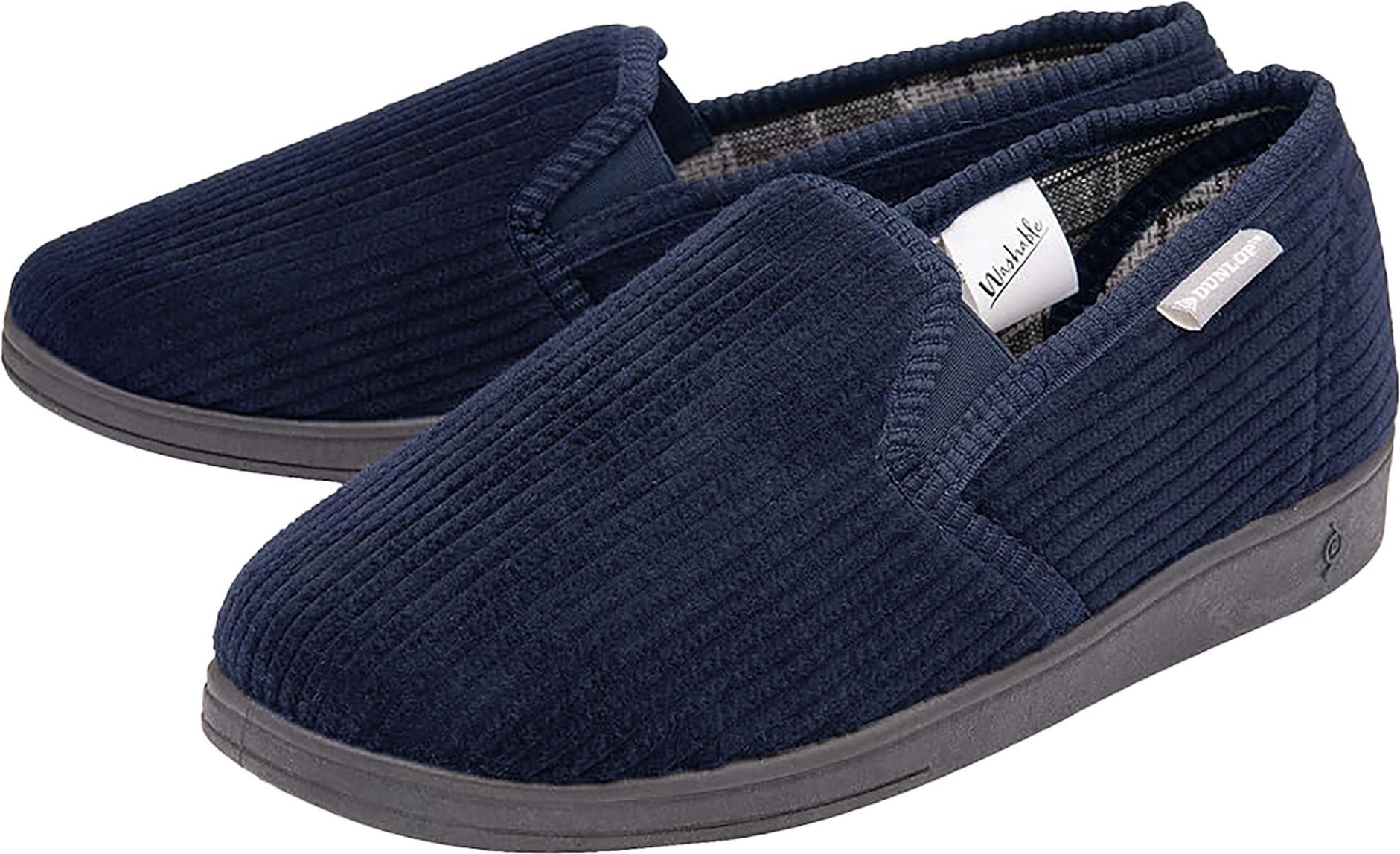 Herren Hausschuhe mit Karomuster und Memory-Schaum