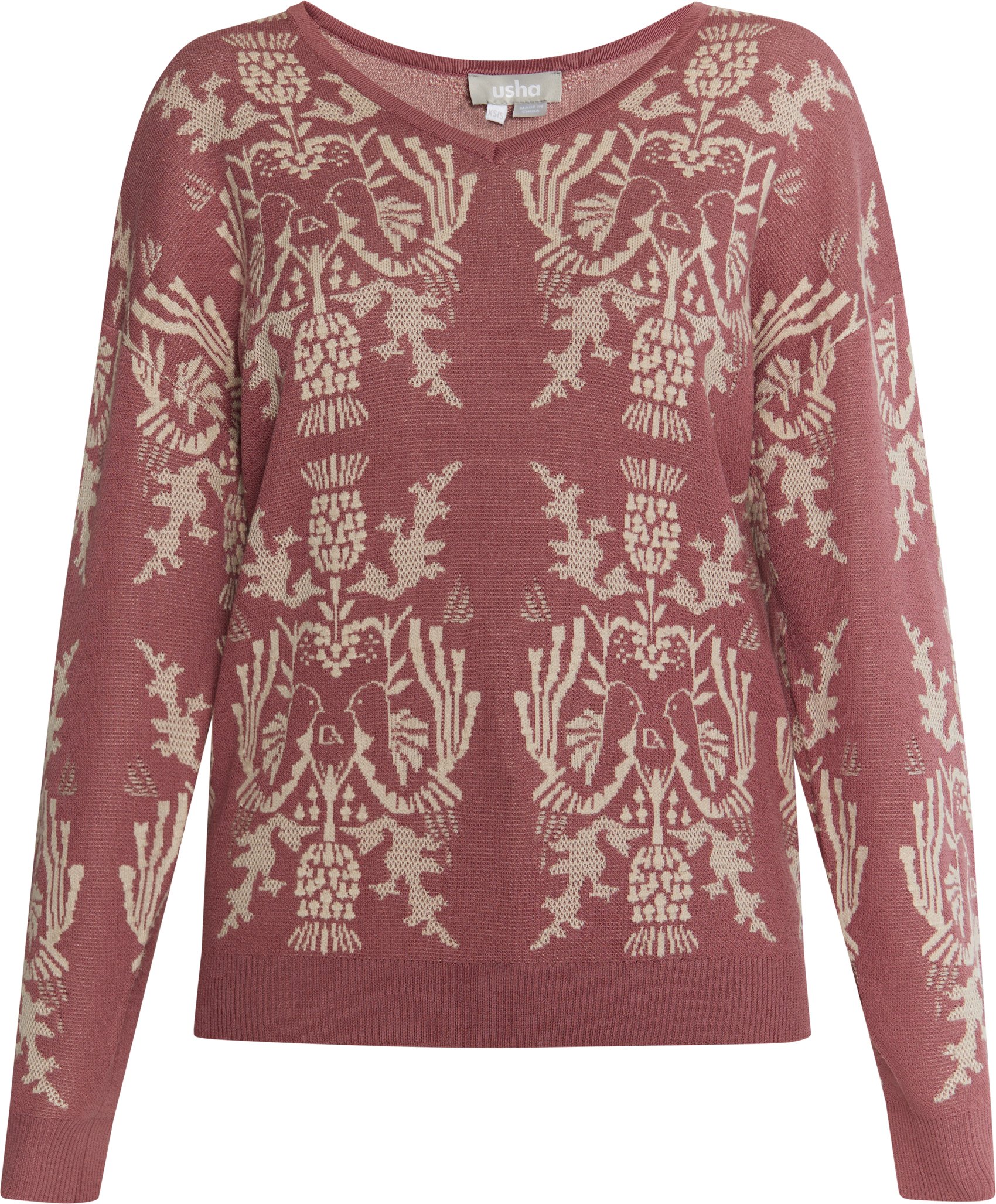 usha Strickpullover Damen Altrosa Creme