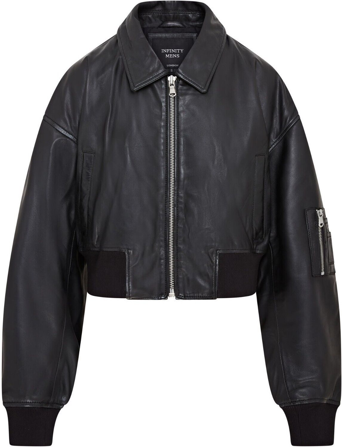 Übergroße Damen-Bomberjacke MA-1 aus Leder
