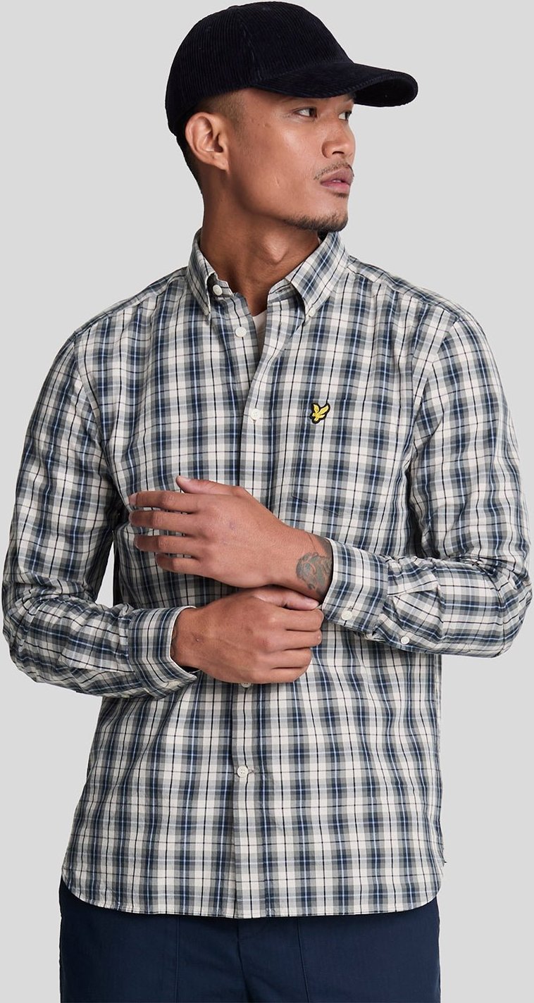 Thumbnail - Lyle & Scott � Popeline-Hemd mit verwaschenem Karomuster, Beige