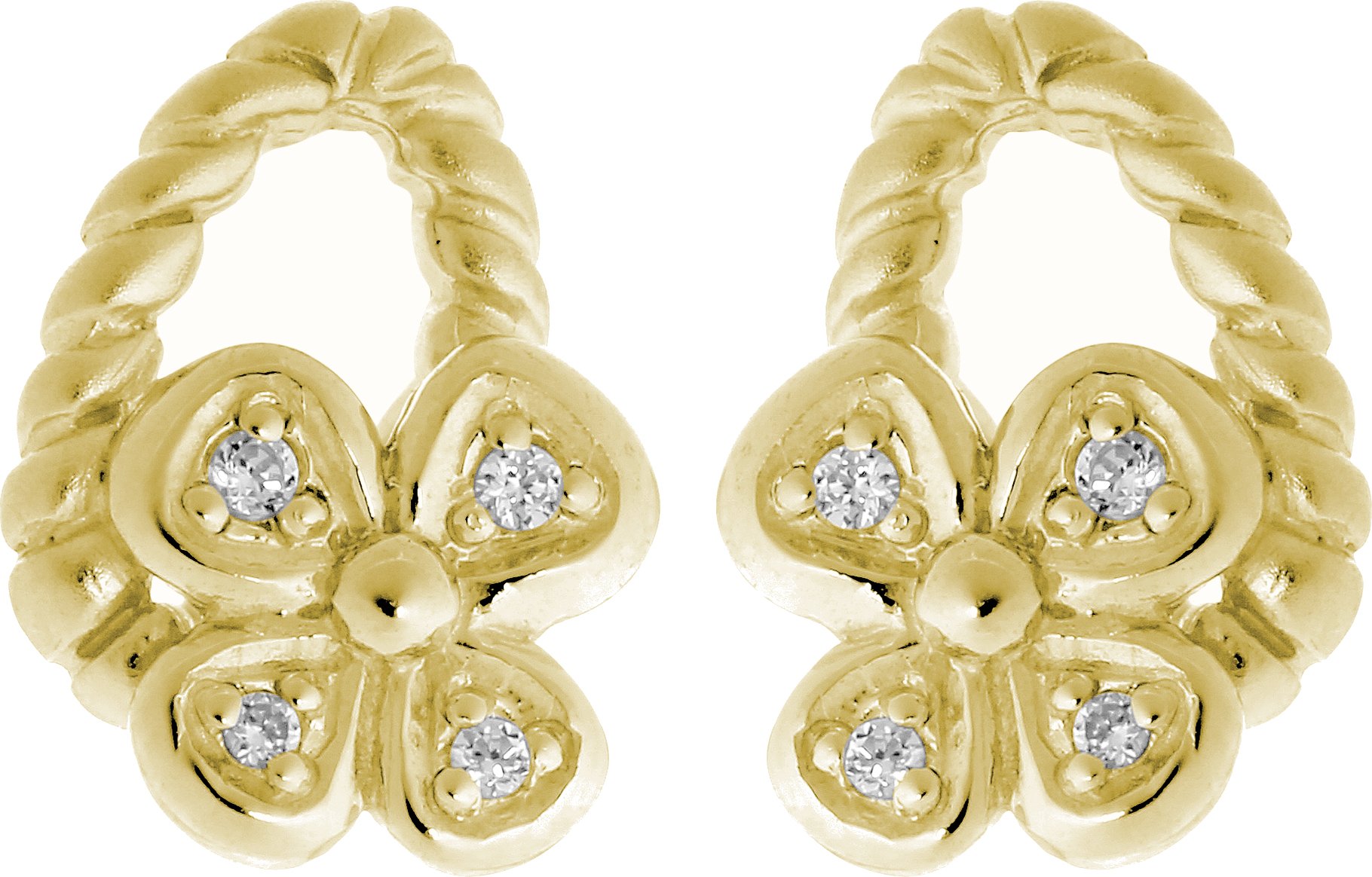 Orphelia Ohrstecker für Damen, 925 Sterlingsilber, Gold ZO-6020/2