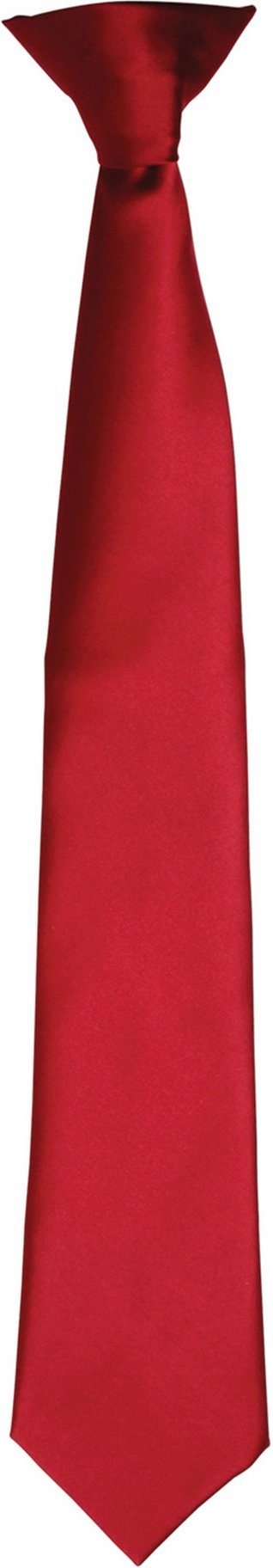 Premier Colours Herren Satin-Clip-Krawatte (Burgund)