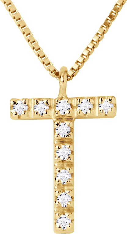 DIADEMA - Halskette mit Diamanten - T - Gelbgold