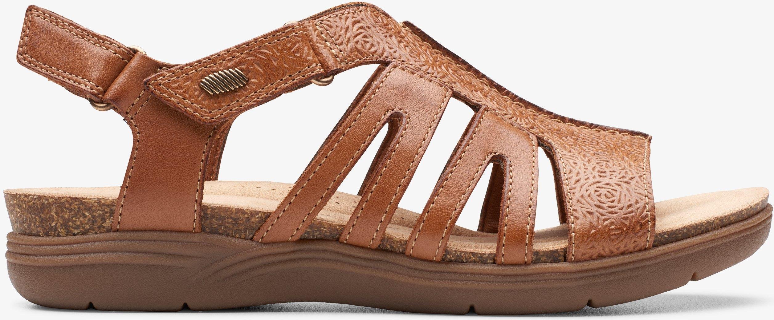 April Belle Tan-Leder-Sandalen