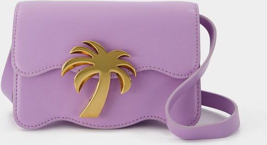 Sac Palm Beach Pm en Cuir Lilas et Or