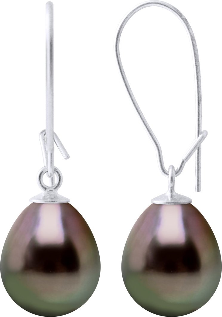 Ohrringe Echte Tahiti-Zuchtperlen Birne 9-10 mm