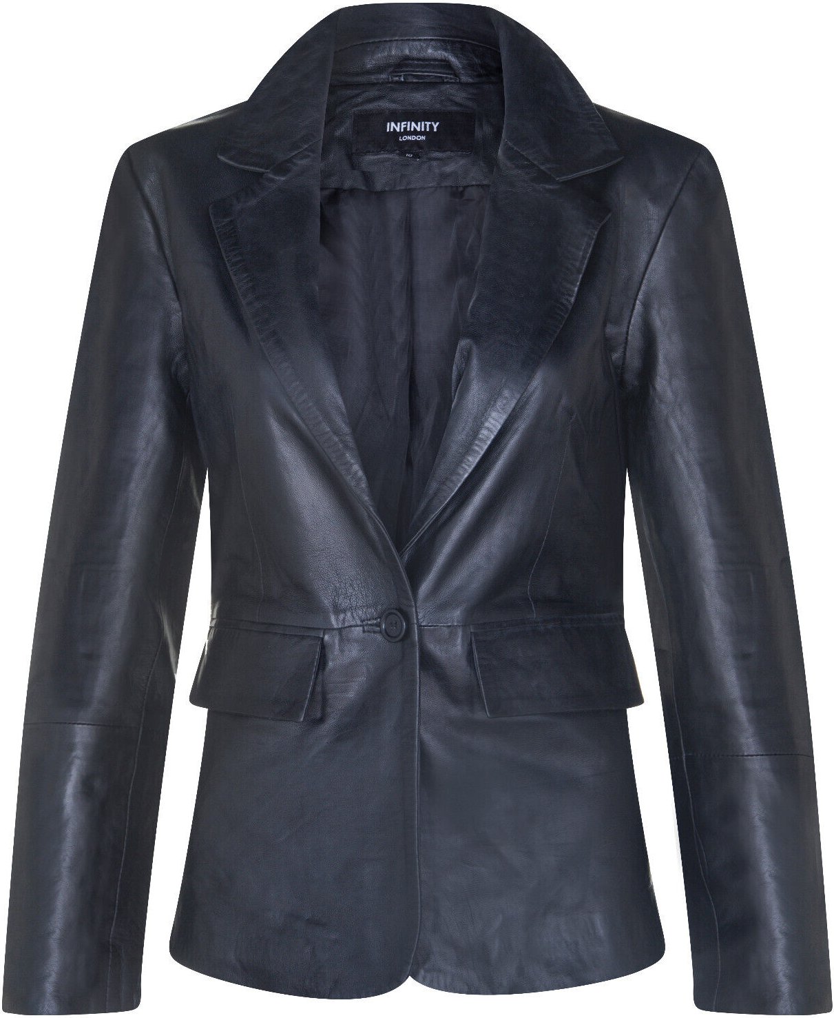 Ein-Knopf-Blazer für Damen aus Leder – Newhaven
