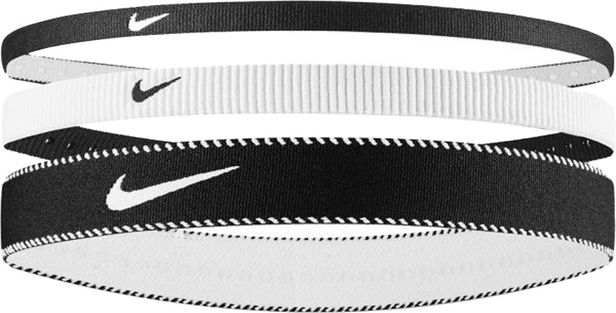 Nike - Stirnband, Klassisch (3er-Pack) (Schwarz/Weiß)