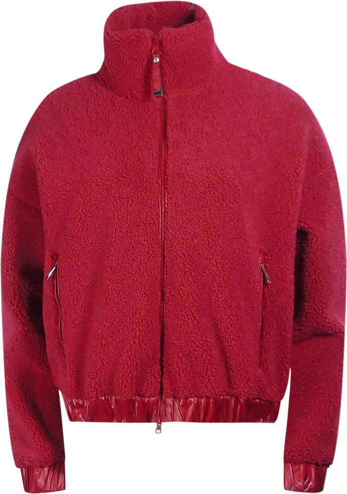 Parajumpers Fleece-Sweatshirt mit Reisverschluss in Rot. ubergroses Sweatshirt