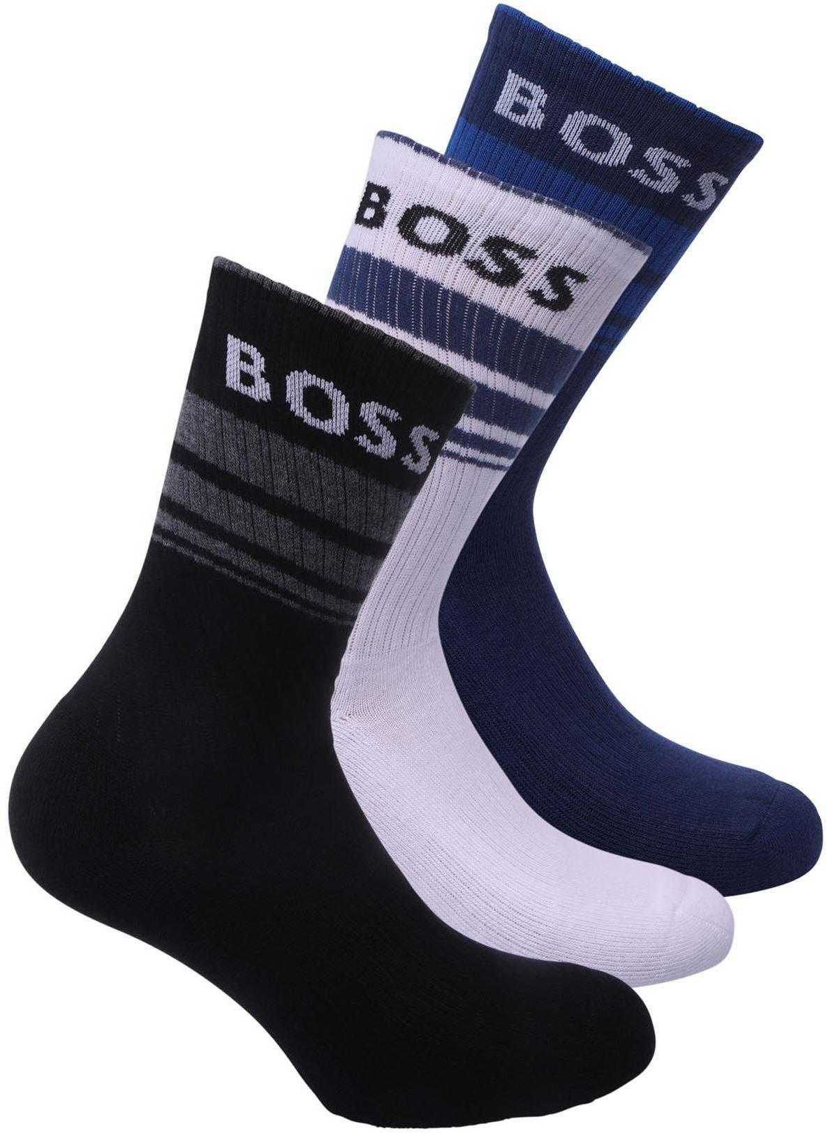 Boss - Socken für Herren/Damen Unisex (3er-Pack) (Marine/Weiß/Blau)