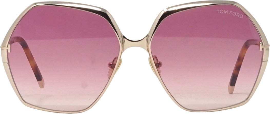 Tom Ford Fonda-02 FT0912 28T Gold Sonnenbrille
