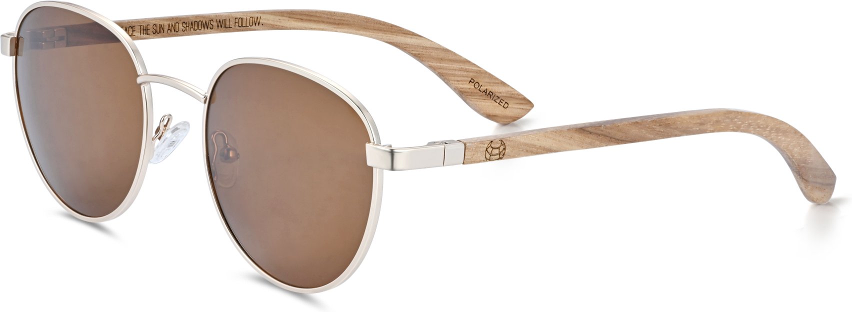 Earth Wood Boracay Polarisierte Sonnenbrille - Zebra/Braun