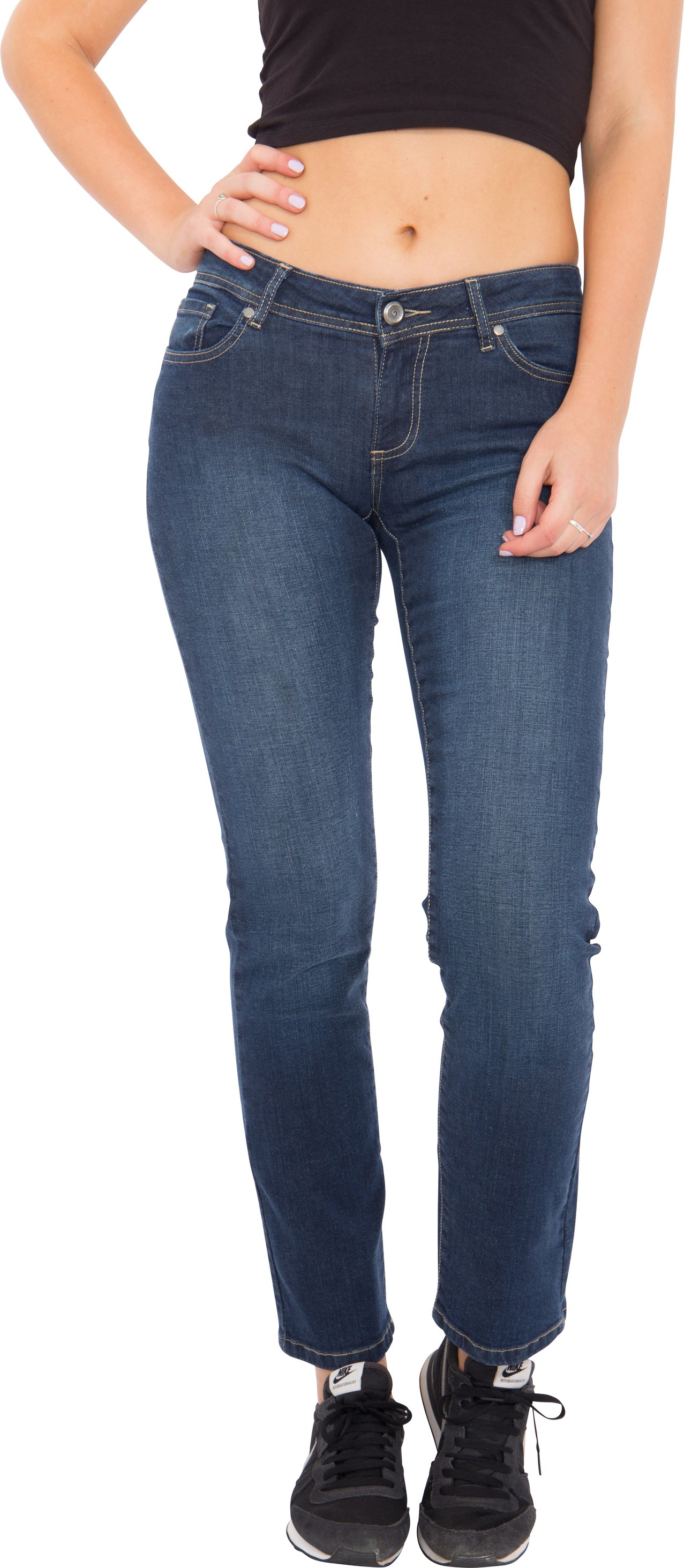 Way of Glory Damen WAY OF GLORY Jeans Britney regular fit & straight leg -dark blue wash Britney darkblue