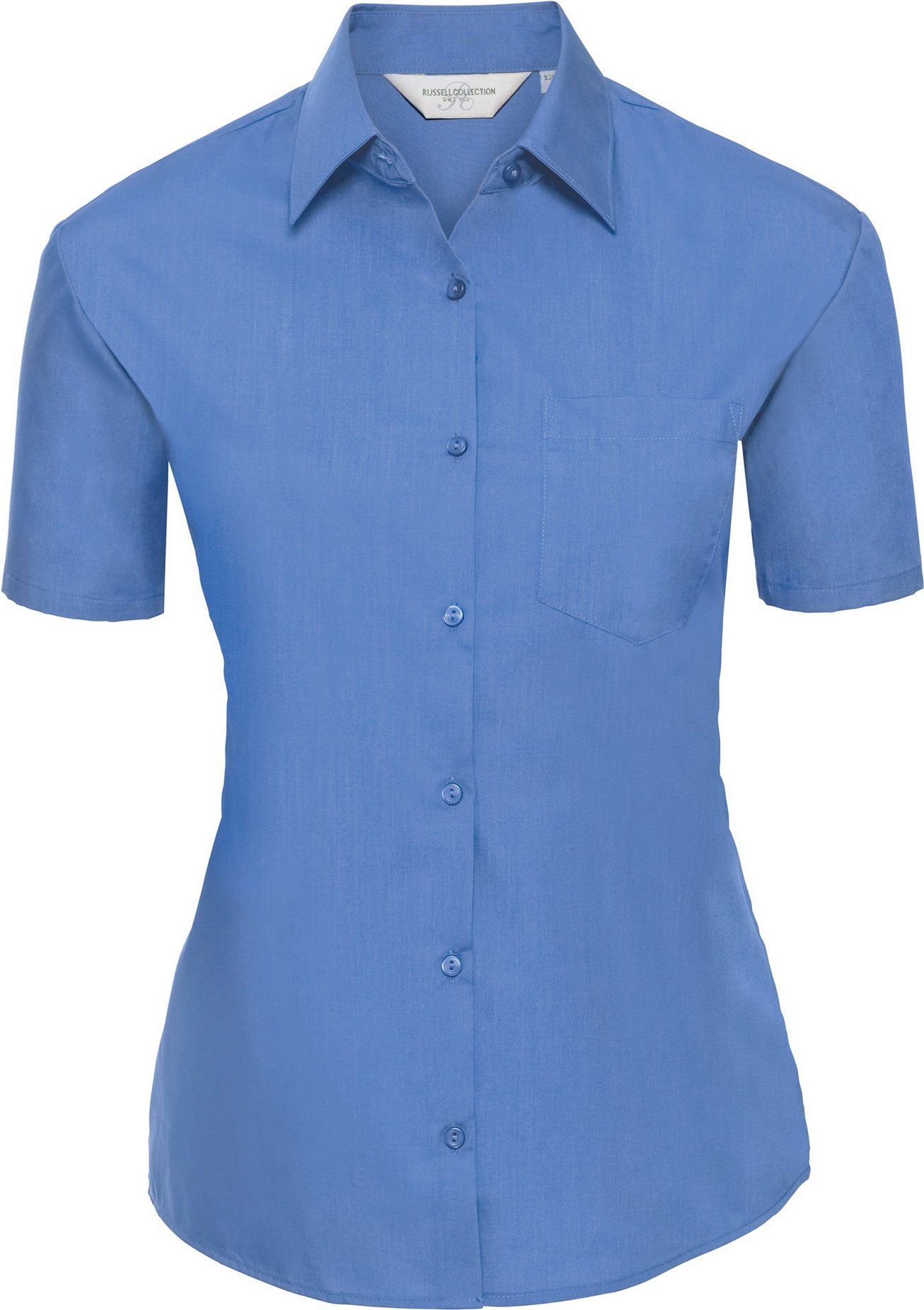 Russell Collection - Bluse mit kurzen Ärmeln - Damen (Hellblau)