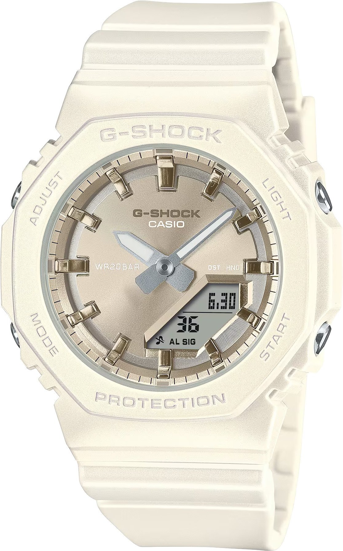 Casio G-Shock Damen Weißer Uhr GMA-P2100ST-7AER