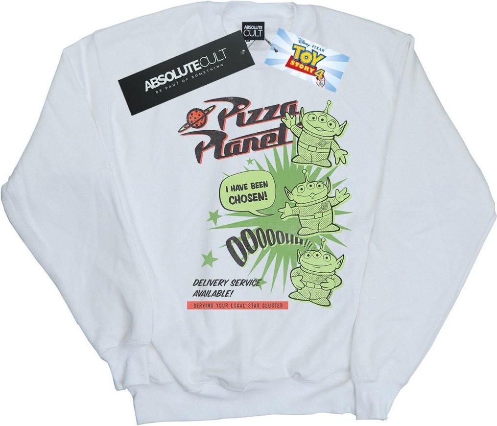 Disney - "Toy Story 4 Pizza Planet Little Green Men" Sweatshirt für Herren (Weiß)