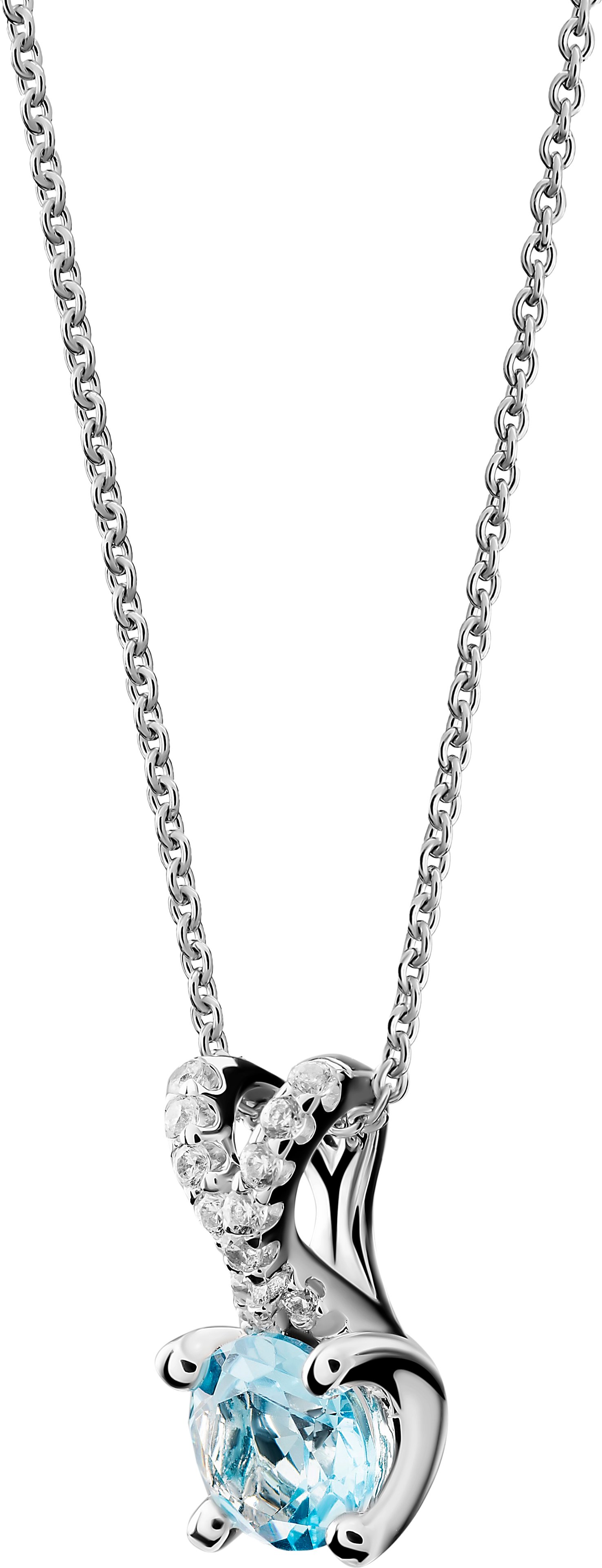 Orphelia 'Maya' Damenkette aus 925 Sterling Silber mit Anhänger - Silber ZH-7478/AQ