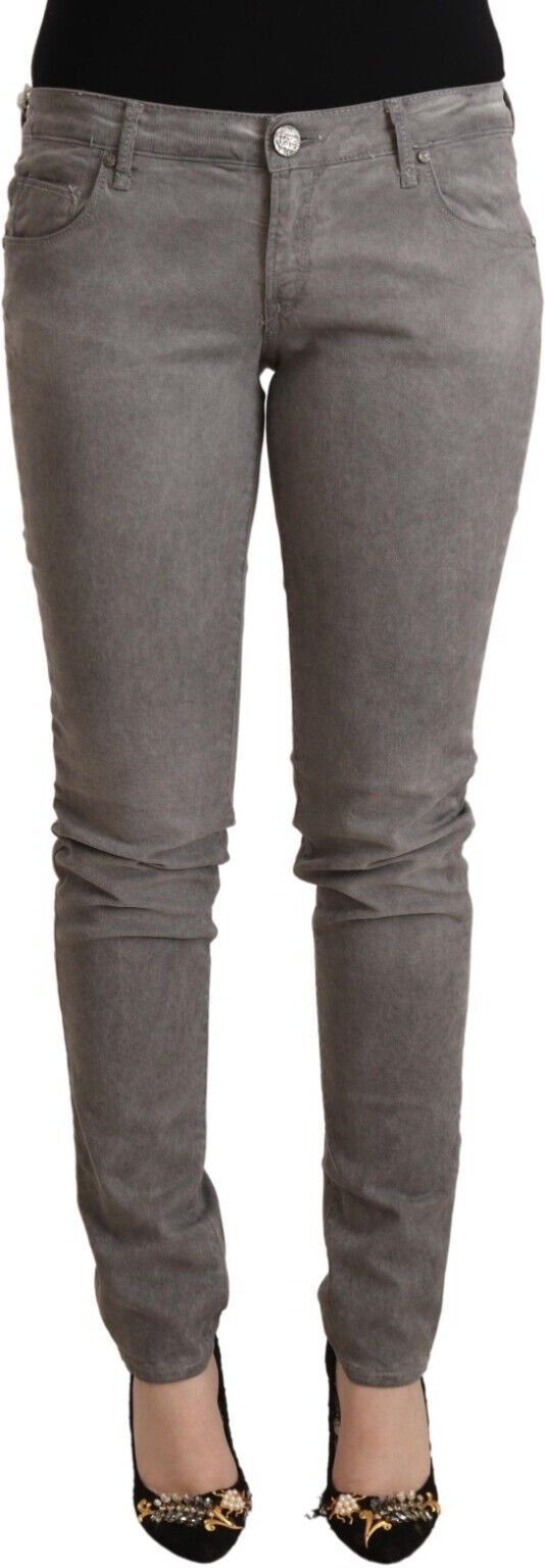 Graue Skinny Jeans