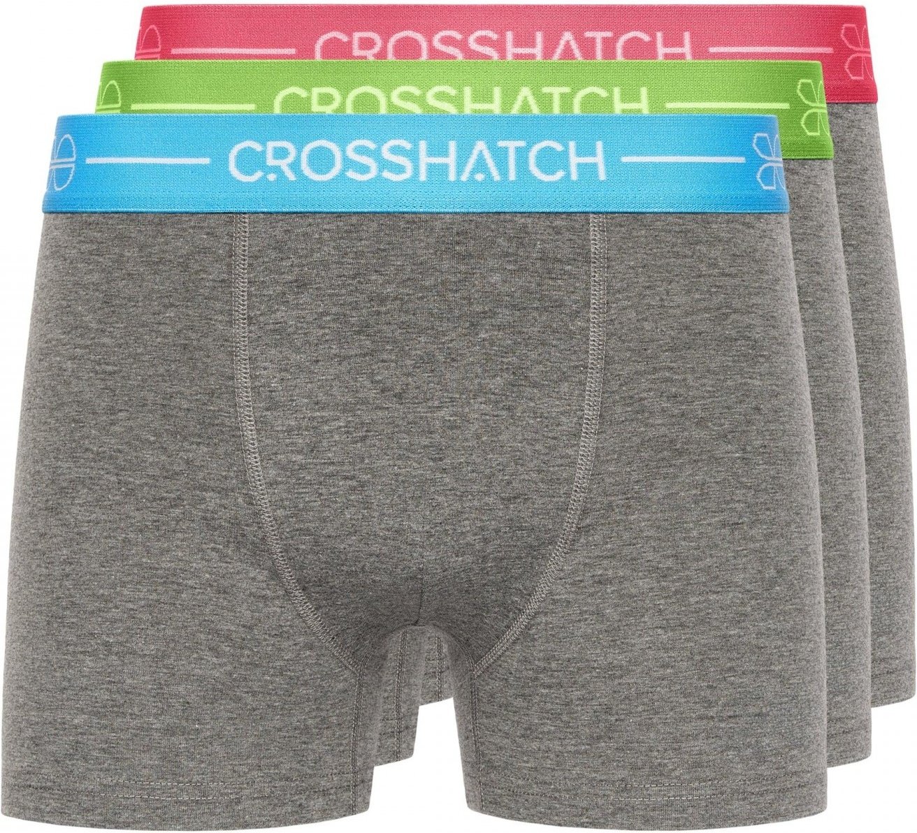 Crosshatch - "Astral Bright" Boxershorts für Herren(3er-Pack) (Holzkohle)