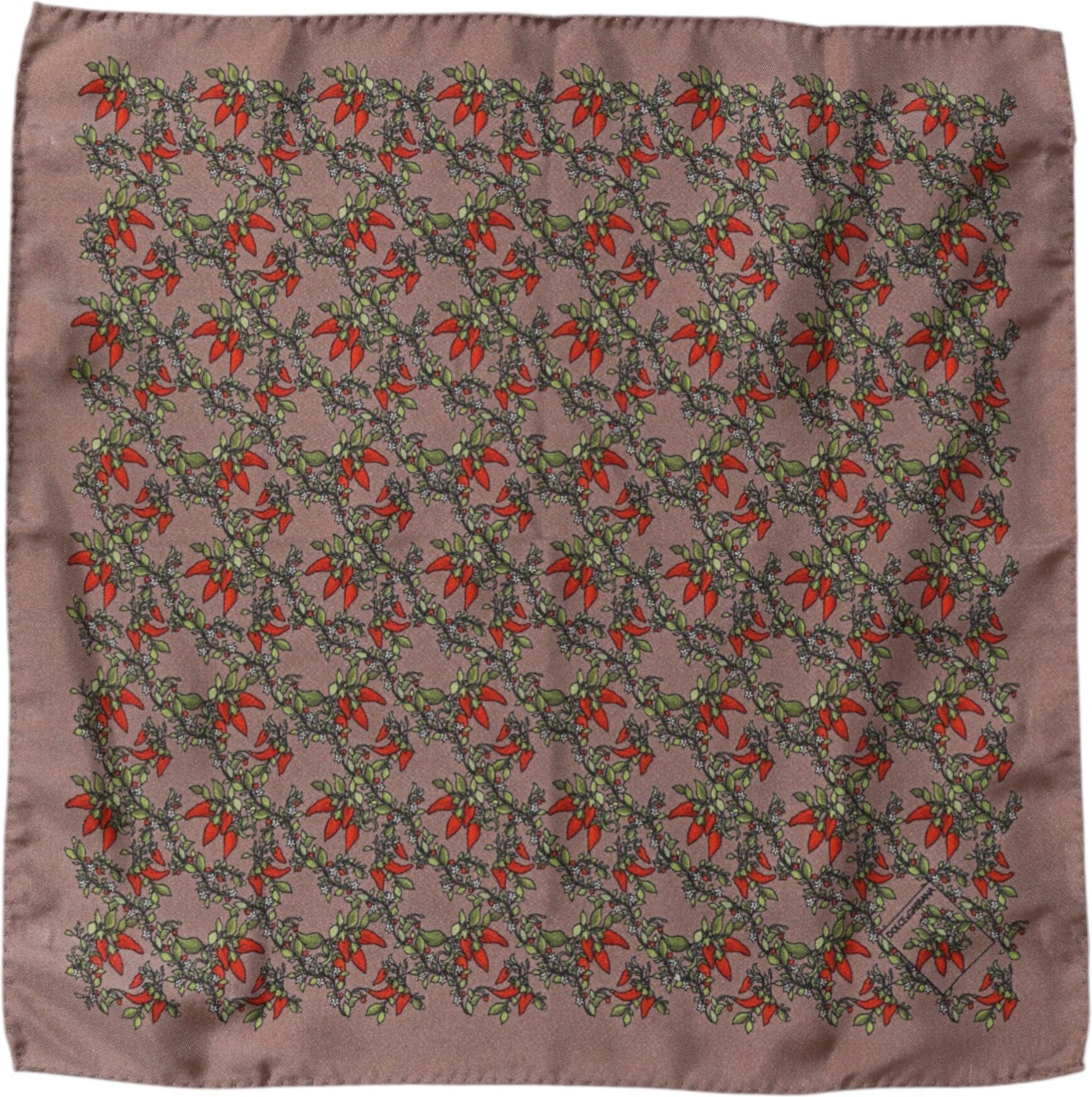 Braunes Chilis-Seidentuch Herren Foulard Schal