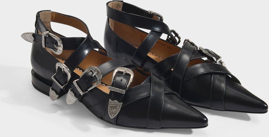 Aj926 Flat Shoes - Toga Pulla - Black - Polido