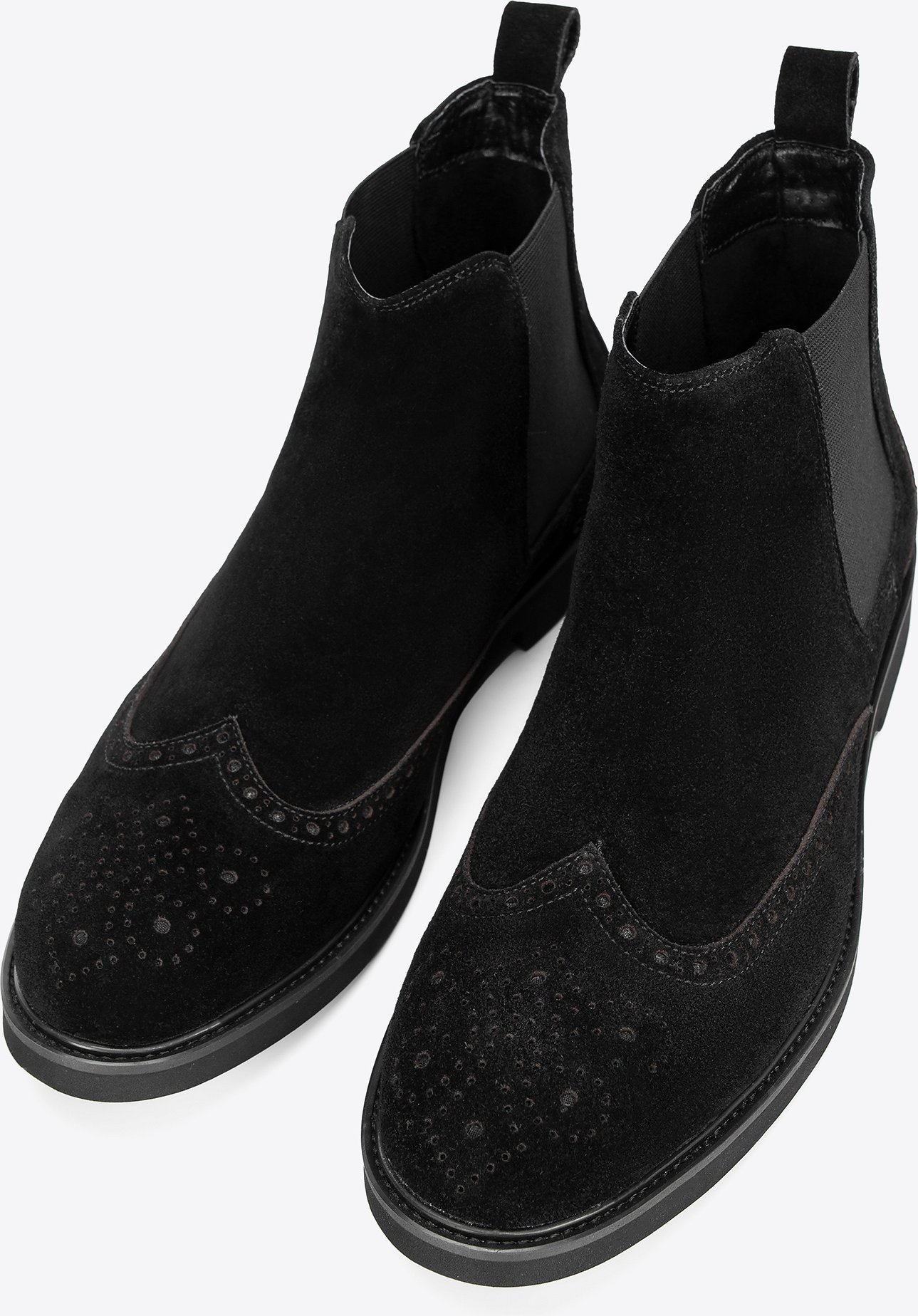 Wittchen Herren-Chelsea-Boots aus schwarzem Wildleder