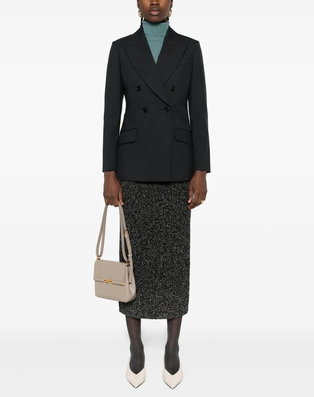 Jacke aus schlichter Wolle mit Hornknöpfen