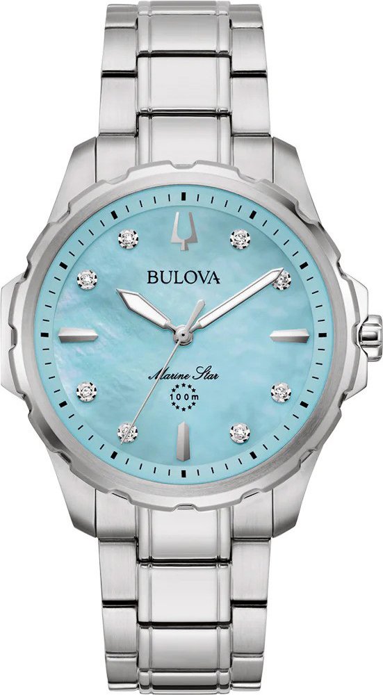 Bulova Marine Star Damen-Silberuhr 96P248