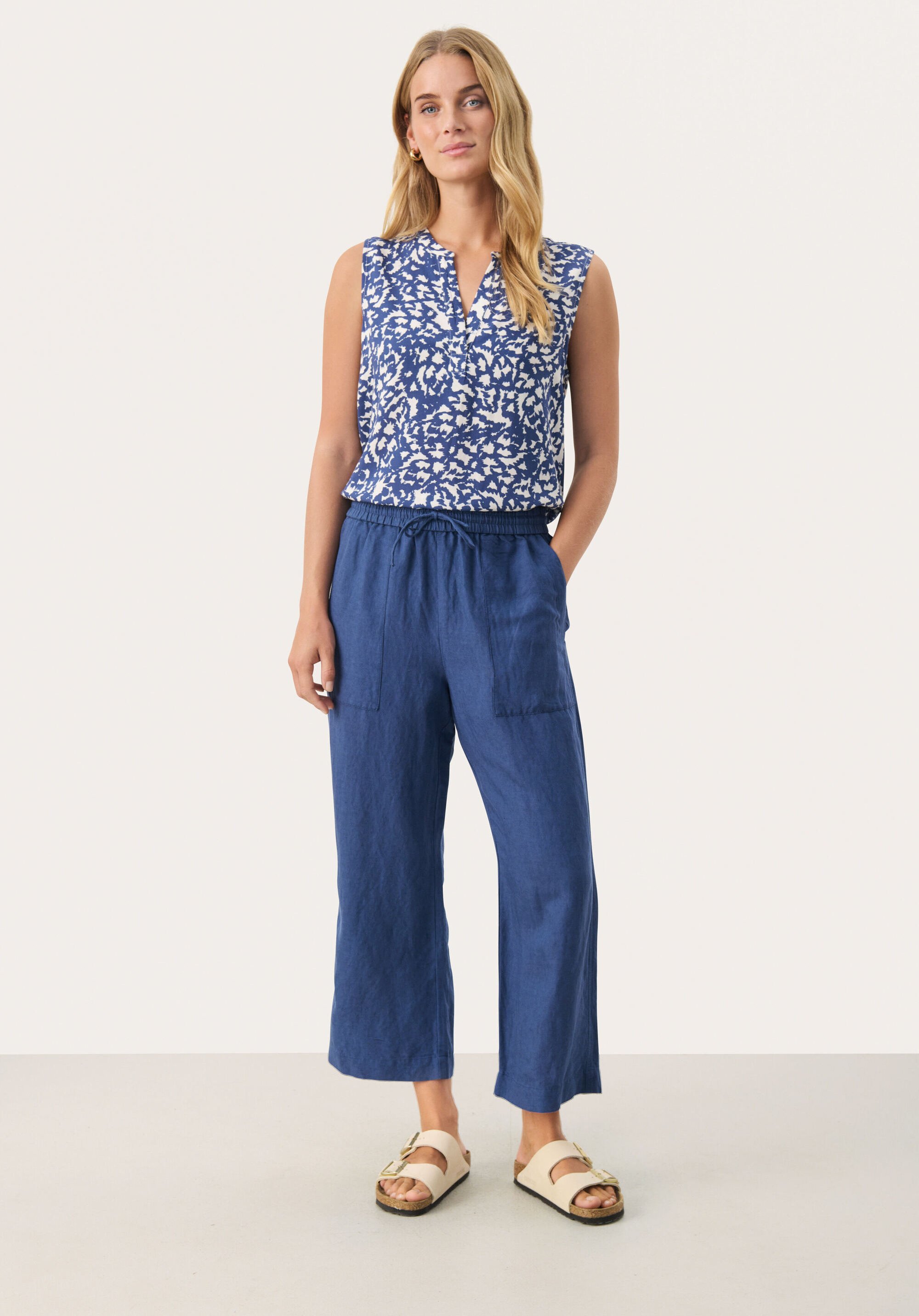 Casual Hose Easy fit Oceana blue