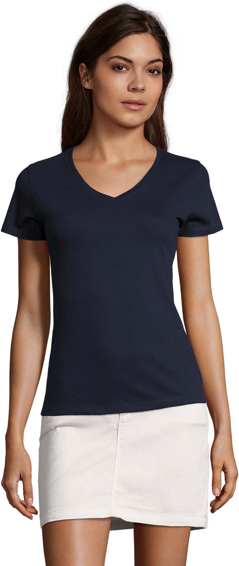 SOLS - "Imperial" T-Shirt V-Ausschnitt für Damen (Dunkelblau)