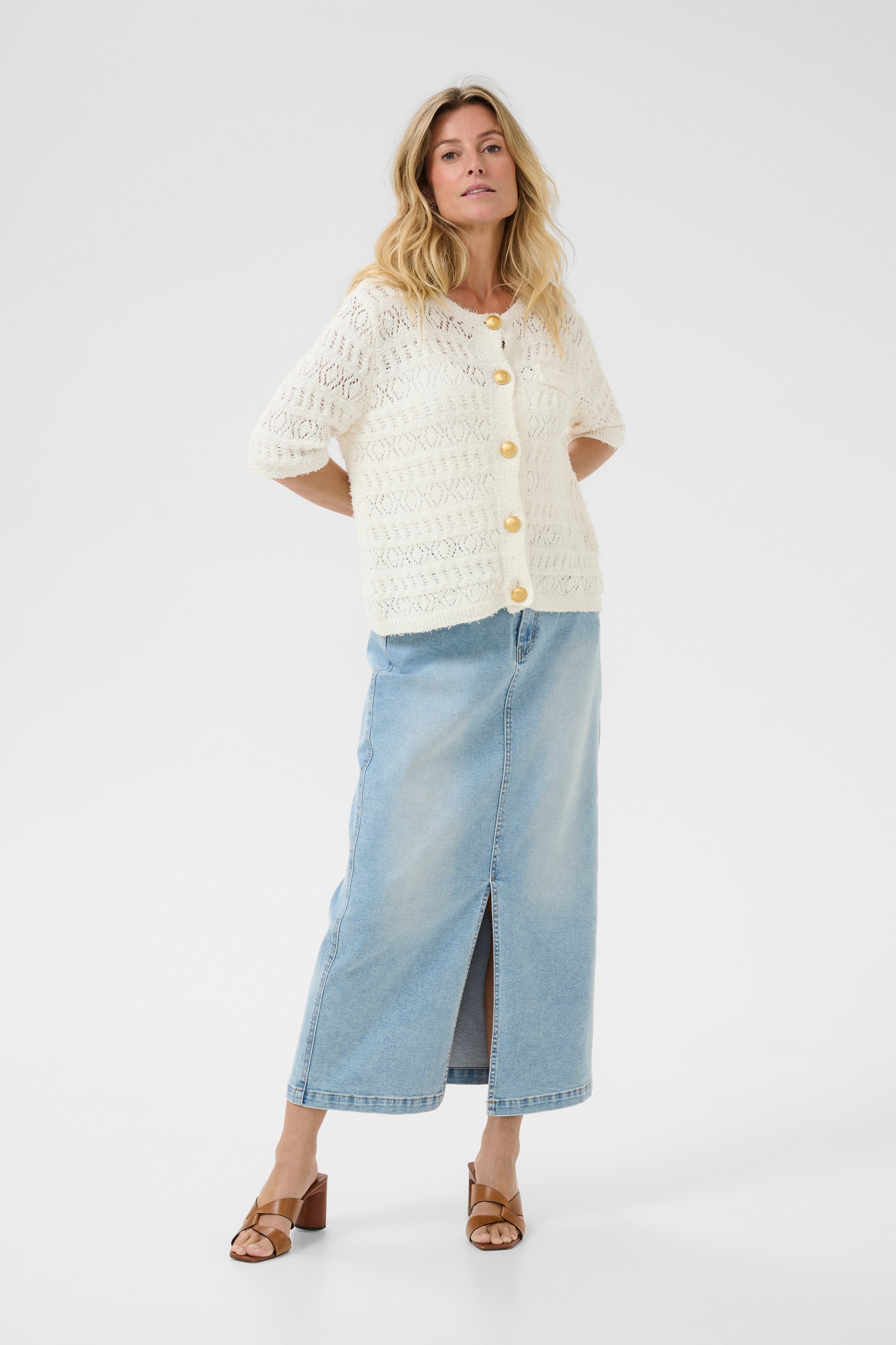 Strickjacke Straight fit white