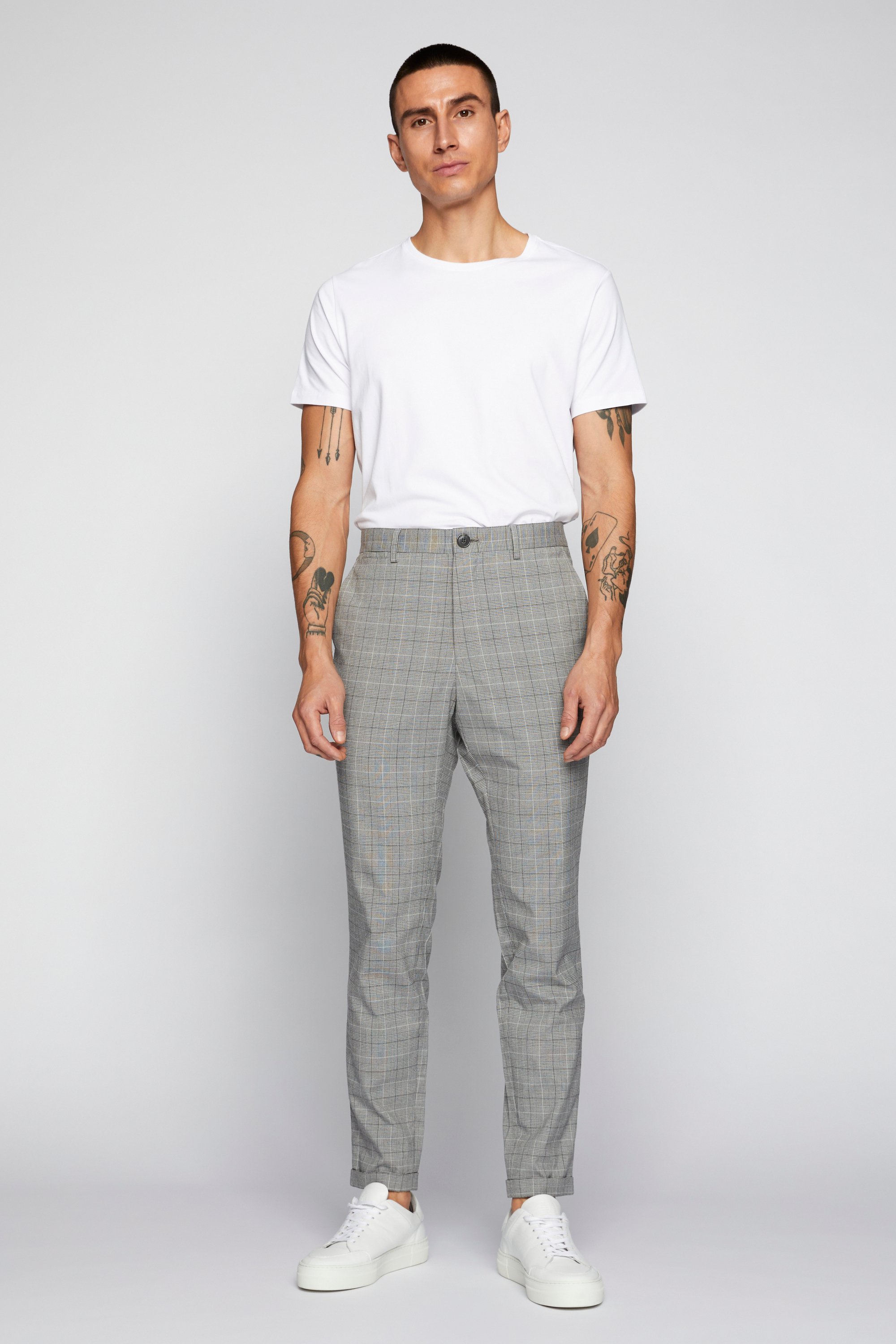 Casual Hose Gerade Passform grey
